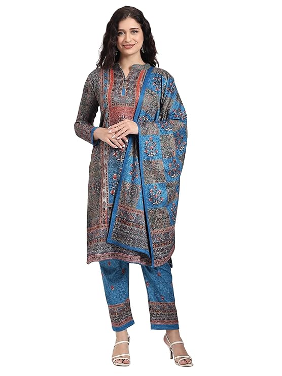 Casual & Office Wear Kurti Set – Faux Pashmina for Ultimate Comfort